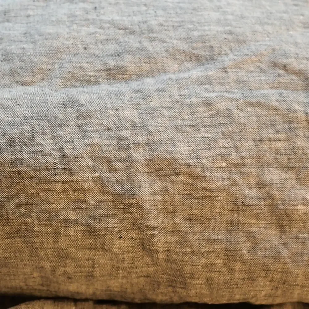 Quince European Linen Duvet Cover + Shams Charcoal Chambray KING CALIF KING NEW